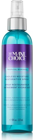 The Mane Choice Tropical Moringa Sweet Oil & Honey Endless Moisture Restorative Hair Spray, Supports Natural Hair Growth & Retention, Hydrating Curl Refresher & Shine Spray, Fights Frizz, 8 Fl Oz