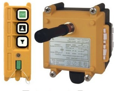 GOWE F21-2D, 18-65V, Industrial Wireless Remote Control for Electric Lifting Hoist Trolley Lifting Overhead Crane Winch windla