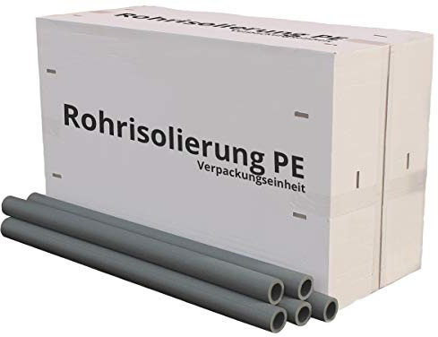Rohrisolierung PE Isolierschlauch 9-20mm Dämmung, kompletter Karton/VPE (PE Rohrisolierung 13mm, 18mm x 13mm x 1m | 93m im Karton)