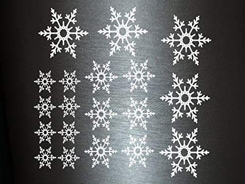 1 x 19 Plott Aufkleber Schneeflocken 4 Weihnachten Fenstertattoo Winter Deko