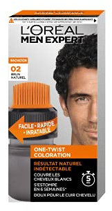 L'Oréal Paris Men Expert - Colorazione da uomo One Twist Coloration, tinta marrone naturale (02)