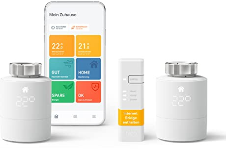 tado° Smart Radiator Thermostat - WiFi Starter Kit V3+ - 2x Smart Radiator Valve, Digital Heating Control Via App, Easy Installation, Save Energy - Works With Alexa, Apple Siri, And Google Assistant