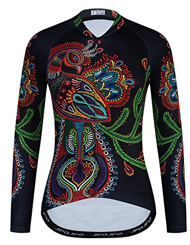 Fahrradtrikot, langärmelig, Damen, Mountainbike, Mountainbike, MTB, Kleidung, Herbst, Frühling, 214, L