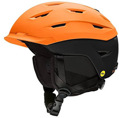 Smith Optics Level MIPS Men's Snow Helmet - Matte Mandarin/Black, Small
