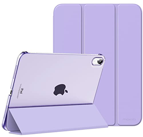 MoKo Hülle für iPad (A16) 11. Generation, iPad 10. Gen, Lila | Für iPad11/10.9 Zoll Hülle 2025/2022,Schlanke Stand Schutzhülle mit Hart PC Transluzenter Rückseite, Unterstützt Touch ID