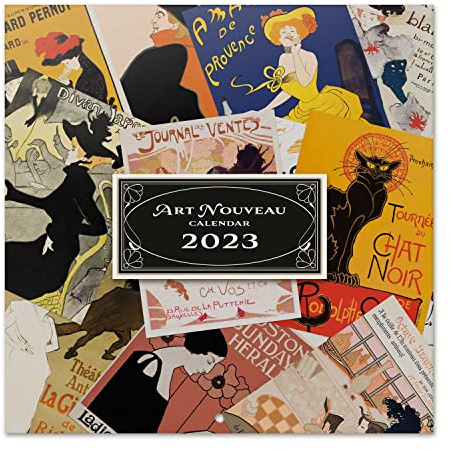 Grupo Erik Art Nouveau Wall Calendar 2023 12' X 12' FSC| 12 Month Planner | Square Wall Calendar 2023 | Family Planner Calendar 2023 | Art Calendar 2023 | + 4 Bonus Months