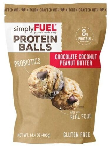 Simply Fuel Protein Balls, Chocolate Coconut Peanut Butter (14.4 Ounce) (Pack of 2)
