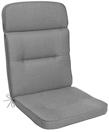 KETTtex EXKLUSIV Auflage Hochlehner grau I Gartenstuhl Polster 123x50x9cm I hochwertige und Pflegeleichte Sesselauflage I Wetter- und formbeständige Stuhlauflage I KTH3 Sitzauflage