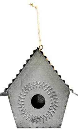 Vogelhäuser aus Metall für den Außenbereich, Garten, Hof, Hinterhof, Balkon, Anhänger, Simulationszaun, Vogelnest, Heimdekoration