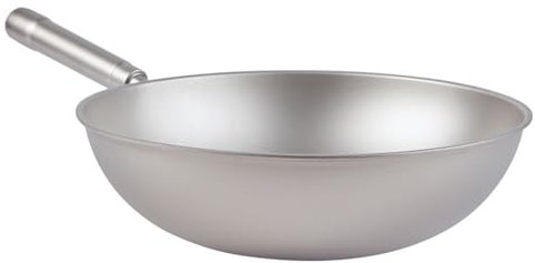 Sartén Wok antiadherente ultraligera de titanio puro con tapa, woks y sartenes con mango que se mantiene fresco, trajes de wok de fondo plano para inducción, eléctricos, todas las estufas (A 40 cm) (