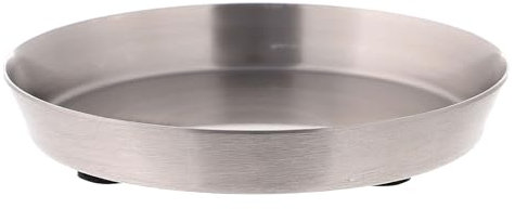 Holyart Piattino Rotondo Acciaio Inox Opaco Diametro 9 cm