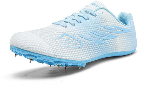 Ybberik Leichtathletikschuhe Spike-Laufschuhe, Leichte Spike-Schuhe mit automatischer Schnürung für Herren und Damen