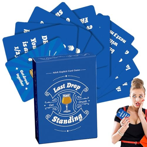 Uhngw Kartenspiel für Paare mit betrunkenen Liebhabern, Trinkkartenspiel für betrunkene Liebhaber - Beziehungsspiele für Paare | 50X Konversationskarten, riskantes Spiel für Erwachsene für die