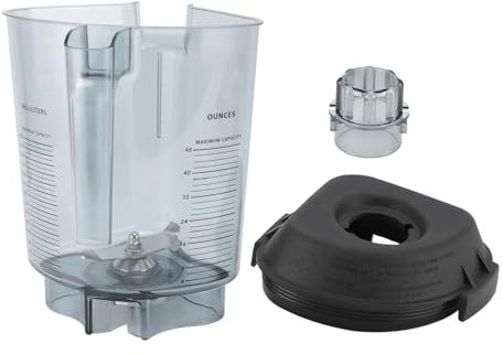 Reemplazo de Contenedor de 48 Oz, Jarra de Licuadora de PC con Cuchillas de Acero Inoxidable para Touch and Go/estación de Licuado Advance/Quiet One Fácil de Limpiar