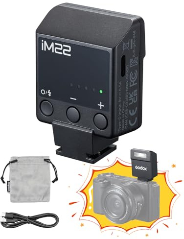 GODOX iM22 Flash Camera Flash Pocket Flash iFlash Mini, Type-C Charging, GODOX iM22 Flash for Fuji Canon Nikon Sony Olympus Panasonic Cameras
