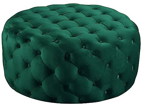 Luxuriöser Plüsch-Fußstützen-Hocker, moderner Couchtisch, Samt, Bettbank, Grün