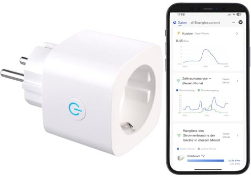 Prise connectée SF-605.avs avec wattmètre bidirectionnel [Luminea]