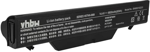 vhbw Batería reemplaza HP HSTNN-IB89, HSTNN-OB88, HSTNN-I62C-7, HSTNN-IB88, HSTNN-OB89 para Notebook (6600 mAh, 14,4 V, Li-Ion)