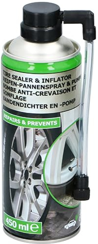 REIFEN-PANNENSPRAY & PUMPE 450ml für Auto Motorrad Reifendichtmittel Reifenreparaturspray Reifen Reparatur Spray 71