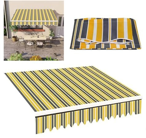 Tessuto Di Ricambio Per Tenda Da Sole, Tenda Ricambio Retrattile Teli Ricambio, Tenda Da Sole Per Esterno Telo Di Ricambio, Tessuto Per Cortile Ponte Tela Per Tenda Esterno Sole, Idrorepellente(2x1.5m