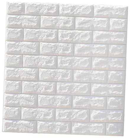 NUOBESTY Autocollants Muraux Briques Décoration Murale Simple Et Moderne Facile à Installer Découper Blanc