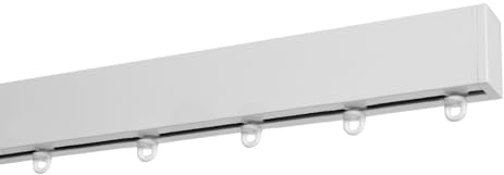 Rieles para Cortinas con Onda Perfecta con Instalación a Techo, Riel de Cortina Flexible y Resistente para ventanas y puertas Guías decorativas CINTACOR Blanco 250 cm