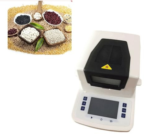 Analyseur d'humidité, Testeur numérique d'humidité à chauffage halogène, analyseur d'humidité des granulés, Instrument avec une portée de 50g for les grains de maïs, le thé, les aliments, Etc.