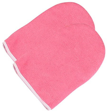 Guantes de Tejido Aislante para Parafina, 1 Par, Rojo | Uso Profesional en Salón y Terapia de Parafina, Fáciles de Poner, Ayudan a Maximizar la Absorción de Humedad