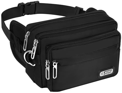 Flintronic Bum Bag, Waist Bags for Men Women, Travel Waist Pack with Adjustable Belt, Waterproof Bumbag for Sports, Running, Hiking, Cycling