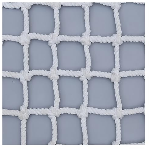 Filet de sécurité en corde de nylon pour une utilisation en extérieur et en intérieur – Balcon escalier et garde-corps décoratif blanc (1,5 x 10 m)