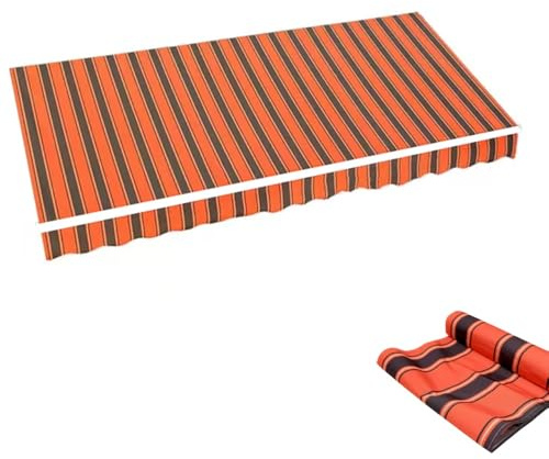 Retractable Canvas Awning Replacement Fabric 2.5m 3.6m 5mWaterproof Awning Cover for Cassette Awnings (13x6.5ft) Durable Marquee Replacement Material