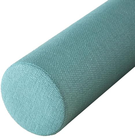 JORTUIO Almohada Cervical Cilíndrica del Cuello,Cojín Cervical de Soporte Espuma de Memoria, Cojin Rulo Reposacabezas, para Cojín de Cuello, Cojín Lumbar y Cojín de Rodillas(Azul Claro,20cmx100cm)
