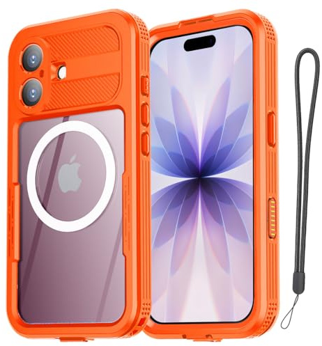 AICase Vattentätt skal för iPhone 17 Magnetisk Skal med MagSafe, IP68-certifierat Vattentätt, snötät, dammtät och stötsäker, 360° komplett skydd, helt förseglat under vatten