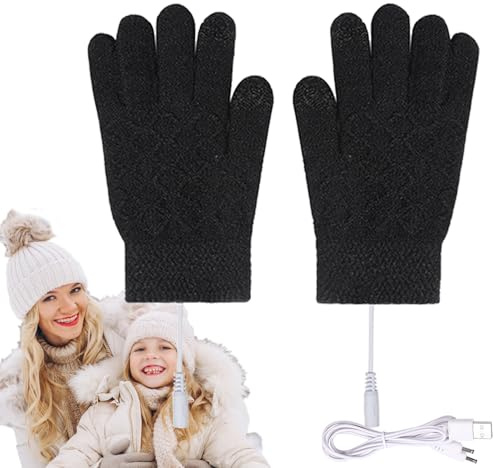 USB Heated Gloves,Hand Warmers Electric Touchscreen - Warming Gloves,for Men Women Kids Camping Football Motorcycle Work Running