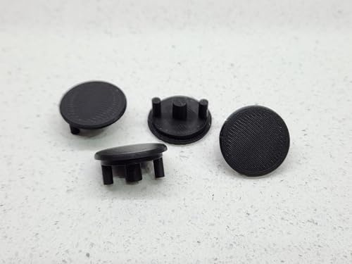 22mm UPVC Patio Door Hinge Cover Cap – Top Hat – White - Black - Fix - Repair (6, Carbon Black)