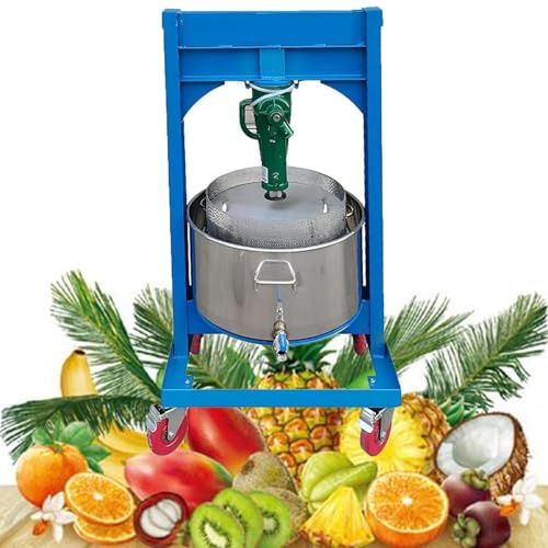 Obst-Weinpresse, 2,1 Gallonen, robuster Edelstahl, manuelle Traubenpresse für Wein und Saft, nullnull