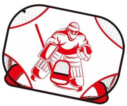 HUAJINGKEJI Einfache Montage Eishockey-Übungsziel, Hervorhebung, Torwartplan für genaue Übungen und Biegen, Aufbewahrung, dichtes, biegsames Hockey-Tornetz