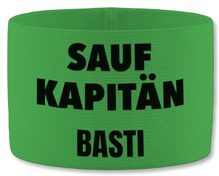Geschenk mit Namen personalisiert by Shirtracer - Jako Kapitänsbinde - & Alkohol - Saufkapitän Wunschname - Malle personalisiert Accessoires Mallorca Party Saufen