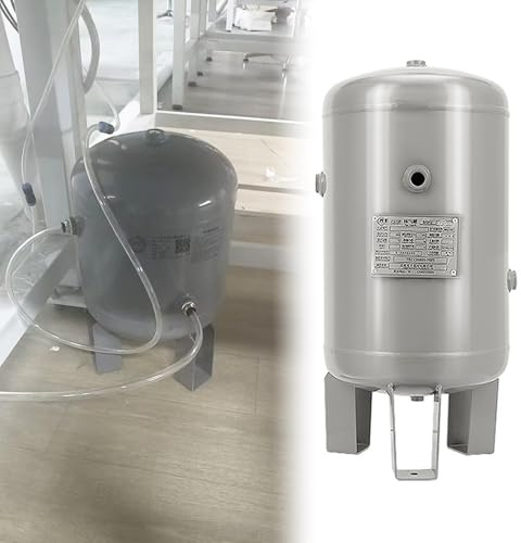 RENLXFI Réservoir d'air Réservoir De Stockage De Gaz De Compresseur d'air Industriel, Récepteur d'air Vertical pour Systèmes Pneumatiques, avec Support De Montage(26.4 Gal/100L)
