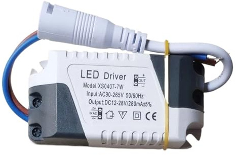 Unidad LED de potencia, fuente de alimentación de 3W-50W, adaptador de corriente, panel de luz LED, controlador de corriente constante, transformador de luz descendente CC hembra, bricolaje(8-18W)