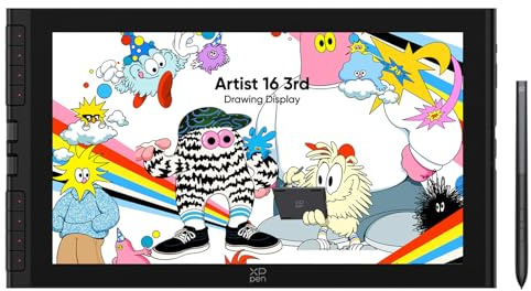 XPPen Artist 16 3rd Tableta Gráfica con Pantalla con X4 Lápiz 16K Niveles