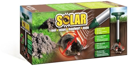 BSI - Puissant Répulsif Taupes - Solar - Ultrasons - Installation Facile Et Efficace - Jusqu'à 700m² - Fonctionne Avec l'Energie Solaire