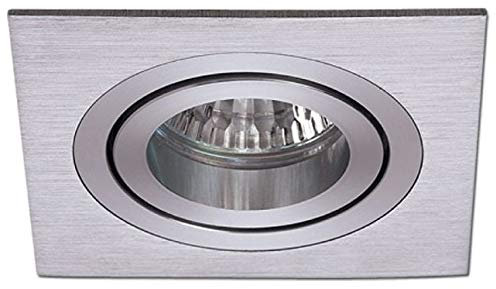 Wonderlamp W-E000110 Spot encastré carré, Aluminium, GU10, Pack 10