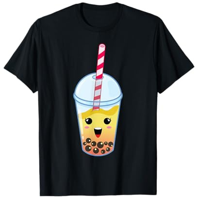 Kawaii Boba Milk Tea | Cute Passion Fruit Bubble Tea Lover T-Shirt