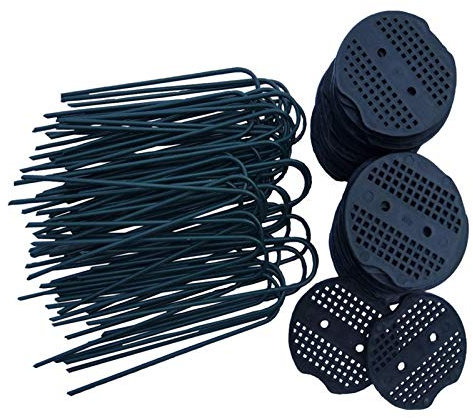 Chifans 50/100 - Clavo de fijación para jardín (Metal, Grapas en Forma de