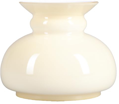 Petroleumglas Lampenglas Ø 100mm Ersatzglas Vestaschirm Glasschirm Opalglas Leuchtenglas für Petroleumlampe Beige