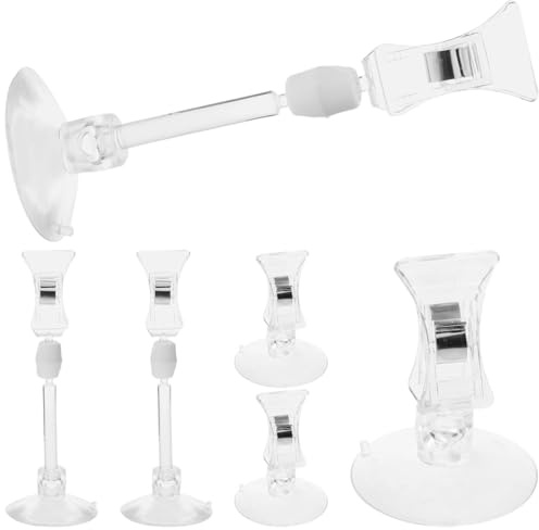 Fish Tank Veggie Clip – 6-Pack White Seaweed Suction Cup Holder for Grazing Plecos & Marine Fish, Aquarium Wall-Mounted Feeding Tool for Lettuce & Nori