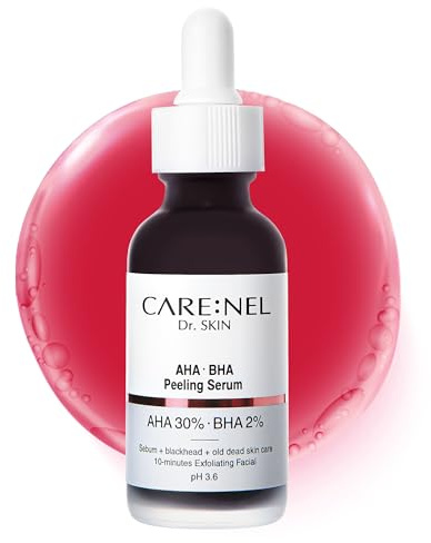 Peeling Solution AHA 30% BHA 2% Serum - Face Korean Skin Care Exfoliating & Hyaluronic Acid Vitamin - Night Treatment Anti Aging Hydrating Anti Wrinkle ph 3.6 (30ml, 1fl.oz.)