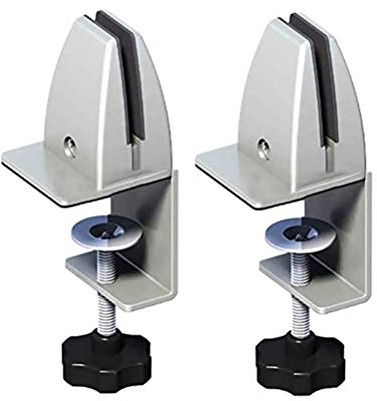 2 PCS Schreibtisch-Teilerklemme, Schreibtisch-Trennwand-Clip, Tischmontage-Plattenklemmen für Plexiglas-Desktop-Sichtschutz-Klemmhalterungen für Büro-Bildschirm-Split-Schutz-Bildschirm-Halteklemmen