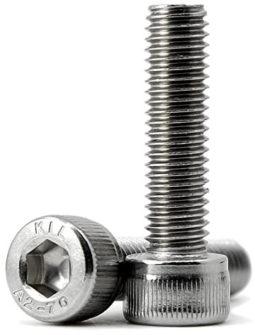 (30 unidades) M6 x 30 mm Tornillo Allen Acero Inoxidable 304 Tornillos cilíndricos con hexágono interior, rosca completa